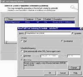 Выбор расписания индексирования (Microsoft SQL Server )